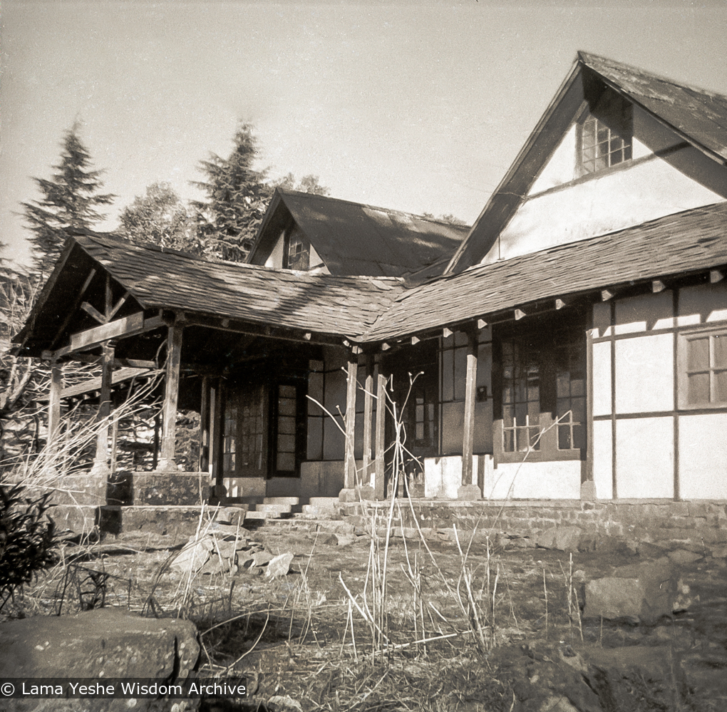 (39243_ng-3.tif) An early photo of Tushita Retreat Centre, Dharamsala, 1972.