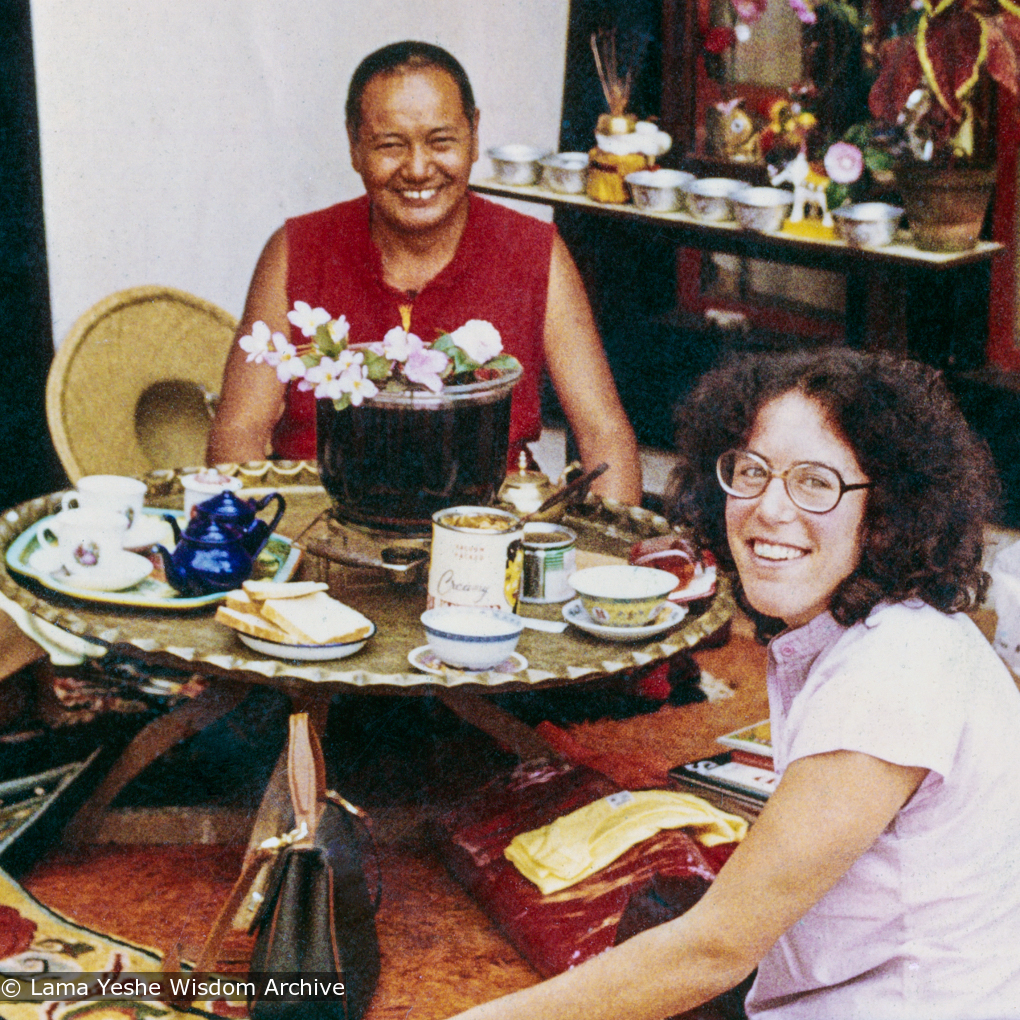 (39379_pr-3.psd) Lama Yeshe and Lori Cayton, Kopan Monastery, 1979. Karuna Cayton (donor)