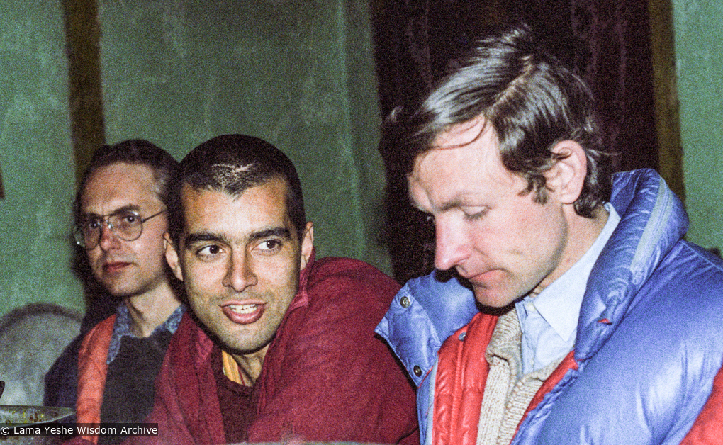 (39426_ng-3.tif) Ueli Minder, Stefano Piovella, and Harvey Horrocks, Tushita Retreat Centre, Dharamsala, India, 1981