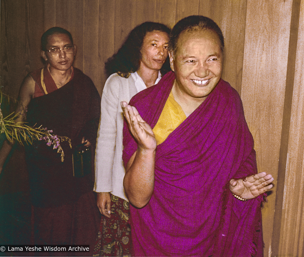 Jena with the lamas, Germany, 1979