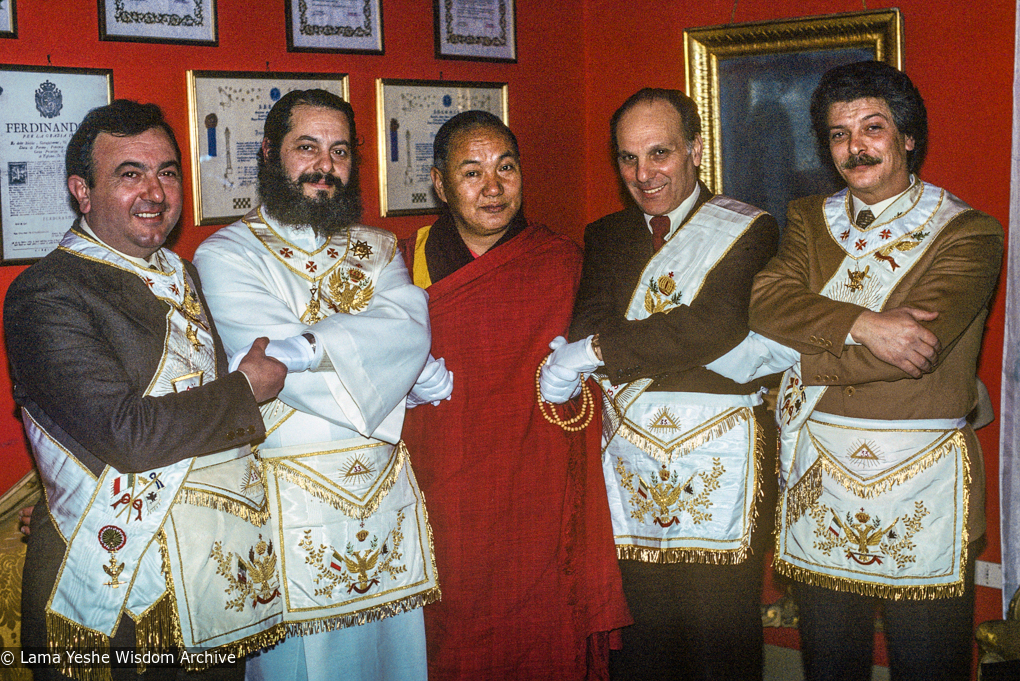Lama with the Masons, 1983