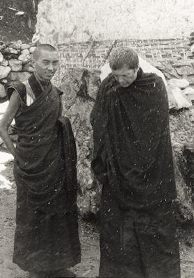 Rinpoche and Zina at Lawudo, 1969