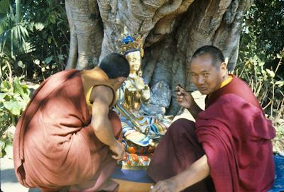 Lama painting Tara, 1976