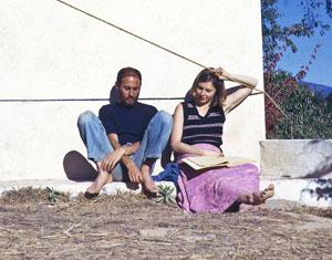 Dr. Nick Ribush and Marie Obst (Ven. Yeshe Khadro) at Kopan Monastery, Nepal in 1973