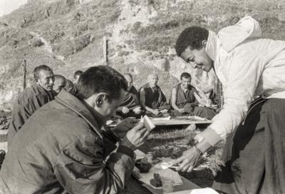 Max serving Rinpoche, 1972