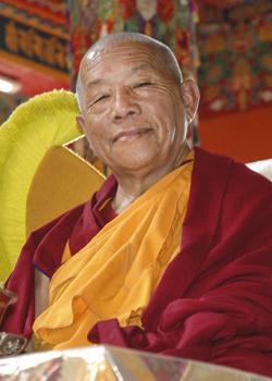 Portrait of Khen Rinpoche Lama Lhundrup Rigsel (1941–2011).