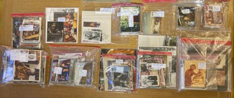 Photos sorted and packaged for the Lama Yeshe Wisdom Archive image collection.
