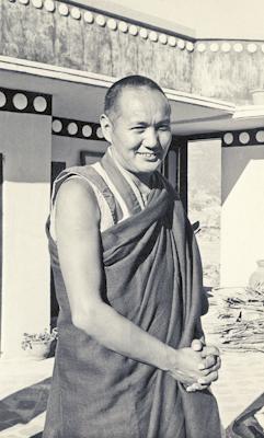 Lama on the roof, Kopan, 1974