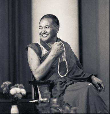 Lama Yeshe teaching on transference of consciousness, St John&#039;s, London, UK, 1982. Photo: Robin Bath