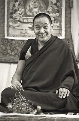 Lama Yeshe teaching at Royal Holloway College, UK, 1975. Photo: Dennis Heslop.