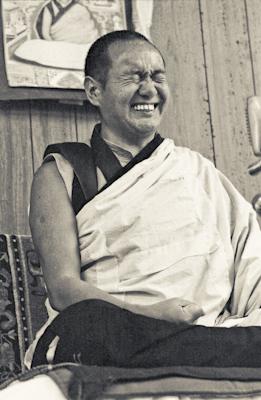 Lama Yeshe teaching at Lake Arrowhead, California, 1975. Photo: Carol Royce-Wilder.