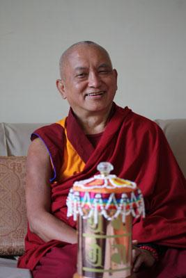 Lama Zopa Rinpoche in Delhi, India, January 2009. Photo: Ven. Roger Kunsang.