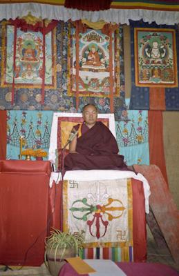 Lama Yeshe&#039;s final teaching at Kopan Monastery, Nepal, 1983. Photo: Wendy Finster.