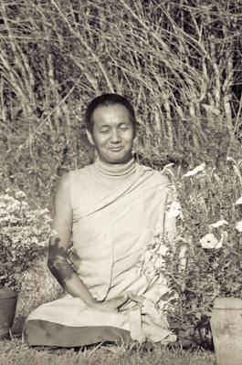 Lama Yeshe at the end of the first Kopan meditation course, Nepal, 1971. Photo: Fred von Allmen.