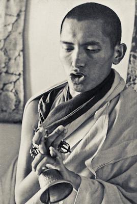 Lama Zopa Rinpoche doing puja, 1973