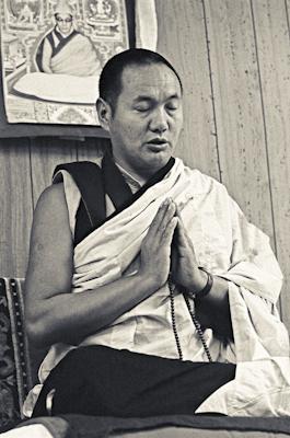 Lama Yeshe, Lake Arrowhead, California, 1975. Photo by Carol Royce-Wilder.