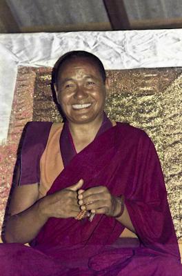 Lama Yeshe teaching at Chenrezig Institute, Australia, May 1975.