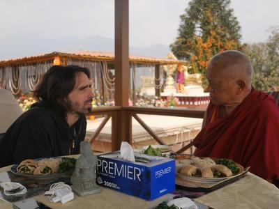 Tenzin Ösel Hita and Lama Zopa Rinpoche at Kopan Monastery, Nepal, February 2016. Photo: Holly Ansett.