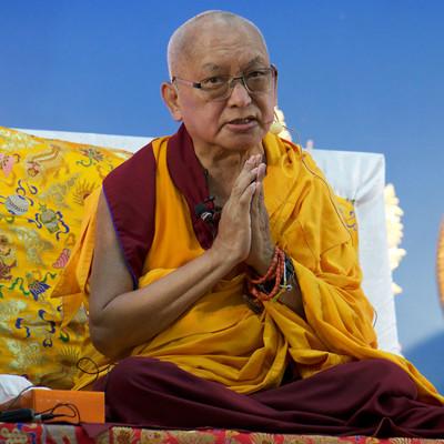 Lama Zopa Rinpoche at Rinchen Jangsem Ling, Triang, Malaysia, April 2016. Photo: Bill Kane.