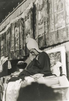 Lama Zopa Rinpoche at Kopan Monastery, 1987. (Photographer unknown)