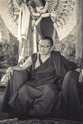 Lama Zopa Rinpoche at Chenrezig Institute, Australia, 1991. Photo: Thubten Yeshe 