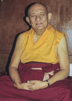 Tsenshap Serkong Rinpoche at Tushita Meditation Centre, Dharamsala, India, 1982. Photo: Ina Van Delden.
