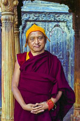 Lama Zopa Rinpoche in Taos, New Mexico, 1999. Photo: Lenny Foster.