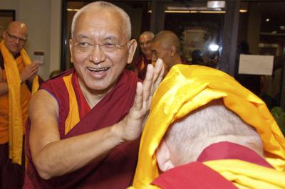 Lama Zopa Rinpoche at Maitripa College, Portland, USA, 2010. Photo: Marc Sakamoto.