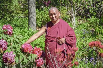 Lama Zopa Rinpoche at Chenrezig Institute, Eudlo, Australia, 1994.  