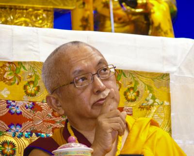 Lama Zopa Rinpoche at Deer Park, Madison, Wisconsin, 2008. Photo: Kalleen Mortensen.