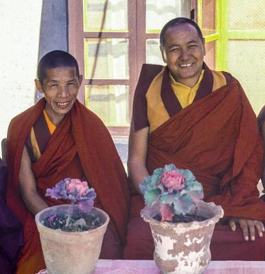 With Lama Lhundrup, Kopan, 1982