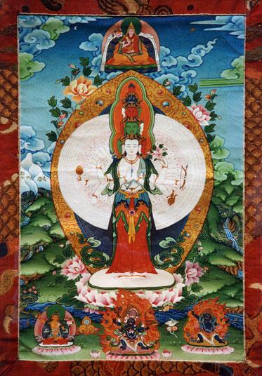 Thousand-arm Chenrezig (Avalokiteshvara). Photo courtesy of FPMT.
