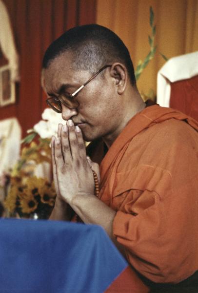 Lama Zopa Rinpoche, 1983. Photo: Ueli Minder.