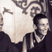 Lama and Anila, Bodhgaya, 1974