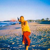 Lama Yeshe on the beach, 1975