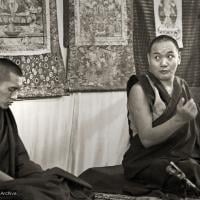 Lama and Rinpoche, Royal Holloway College, 1975