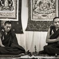 Lama and Rinpoche, Royal Holloway College, 1975