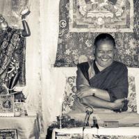 Lama Yeshe teaching at Tushita, 1983