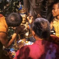 Lama painting Tara, 1976