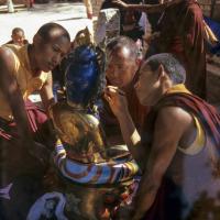 Lama painting Tara, 1976