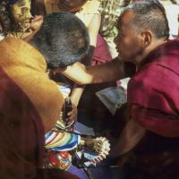 Lama painting Tara, 1976