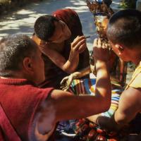 Lama painting Tara, 1976