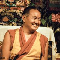 Lama teaching at VPI, 1983