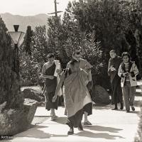 Lama with students, Yucca Valley, 1977