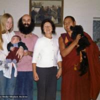 Lama Yeshe with the Ribush family, 1975