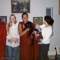 Lama Yeshe with the Ribush family, 1975