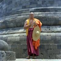 Lamas visit Borobudur, 1979