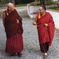 With Tsenshab Serkong Rinpoche, ILTK, 1982