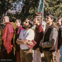 Students at enthronement, 1975