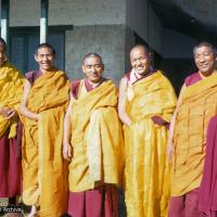 Lamas presiding over the first ordination, 1970
